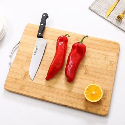 Kitchen Nanzhu Bamboo Cutting Board Large Rectangular Thickened Solid Wood Knife Board Fruit Chopping Boards