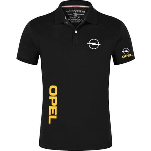 OPEL Logo 2021 Polo Printing Shirts Men Summer Short Sleeves T Shirt Brand Classic Male Cotton Casual Sport Customize Tops