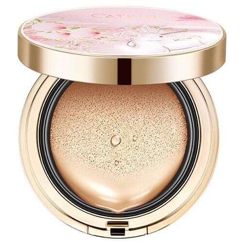 Catkin Peach Blossom Spring Cushion BB Cream Concealer and Moisturizer Long-Lasting Nude Makeup Base Brightening Skin Color