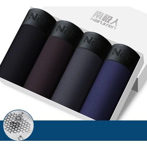 2/4PCS /Lot MenS Underwear High Quality Comfortable Breathable Antibacterial For Men Boxer Pants Mail Bag