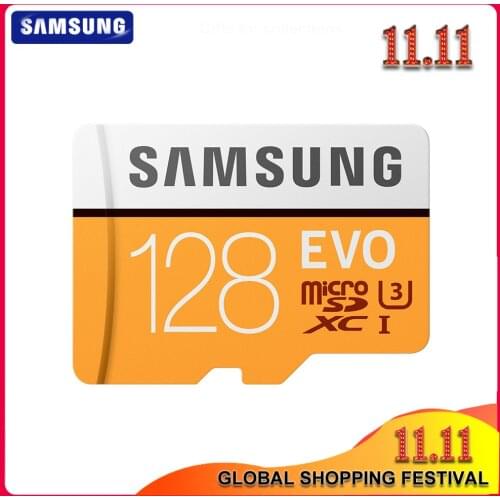Original SAMSUNG Micro SD EVO 64GB Memory Card Class 10 128GB Max 100MB/s SDXC U3 UHS-I TF Card 4K HD for Smartphone Tablet PC