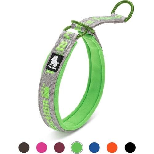 Truelove Soft Slip Dog Choke Collar Embroider Reflective Pet Collars Dog Collar Choke For Large Small Dogs Collar Perro Training