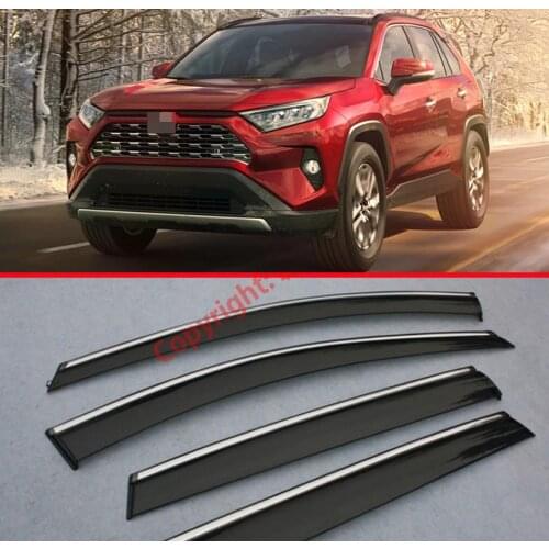 Plastic Exterior Visor Vent Shades Window Sun Rain Guard Deflector For Toyota Rav4 2019 2020