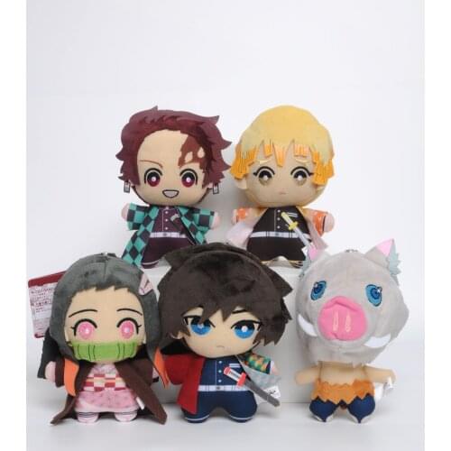 Anime Demon Slayer: Kimetsu no Yaiba plush pendant Toy Kamado Tanjirou Nezuko Hashibira keychain keyring pendant toy Gifts