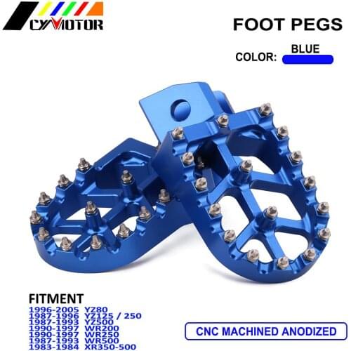 For Yamaha YZ80 YZ125 YZ250 YZ500 YZ490 WR200 250 500 TTR90 TTR110 XT250 Motorcycle Foot Rests Footrest footpegs Pegs Pedal