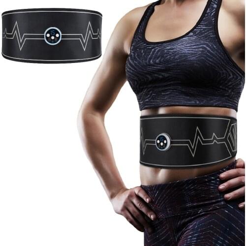 8 Modes Body Slimming Belt Electric Abdominal Trainer Muscle Stimulator Weight Loss New Smart EMS Fitness Vibration Belt Unisex