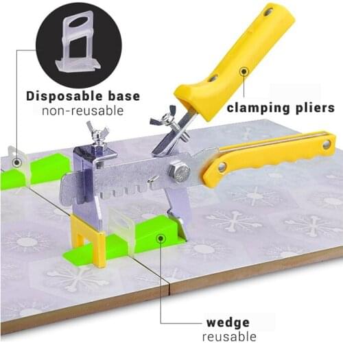 Tile Leveling Spacers Tile Clips Wedges Ceramic Wall Floor Tile Leveling System Home Improvement DIY tools