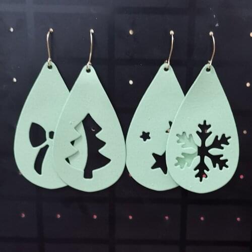Snowflake Water Drop Dangler Earring Metal Cutting Dies For Stamps Scrapbooking Stencils DIY Paper Album Cards Decor Embossing