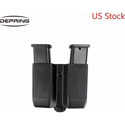 Tactical Double Magazine Pouches Quick Draw Double Magazine Pouch Case Stack Duty Belt Matte for Glock M92 US STOCK