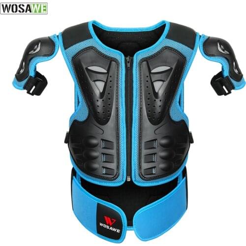 WOSAWE Kids Chest Protective Snowboard Skiing Skate Motorcycle Body Protection Motocross Dirt Bike Jacket Child Armor Gear