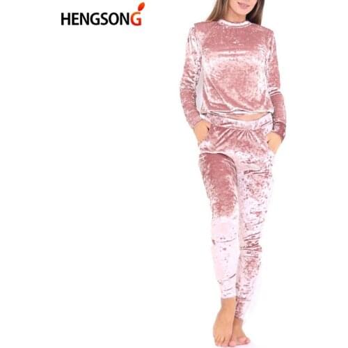 Autumn Winter Velvet Sports Set Women Tracksuits Velour Hoodies + Pants 2 PCS Female Fitness Running Set Outdoor Sportswear