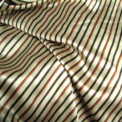 Gold Silk Fabric Cloth Stripes Emulation Silk Stain Hand Tooling SS Tie Dress Uniform/100cm*120cm