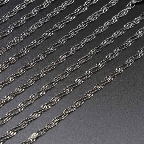 12Pcs/Pack 42cm Gold Choker Chain White K Water Wave Chains With Lobster Clasps For Jewelry Making Findings Supplies Accessories