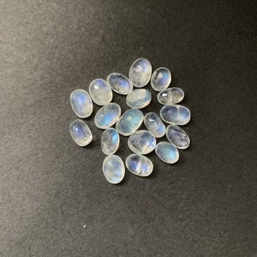 9pcs moonstone Ring surface section 5X6mm