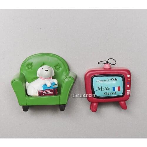Akka grocery sofa watch TV puppy fridge magnet magnetic stickers creative home accessories magnetic message stickers