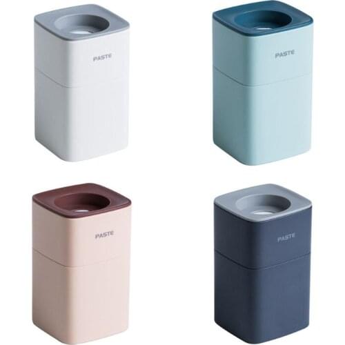 Automatic Toothpaste Dispenser Squeezer Dustproof Wall Mounted Bracket Bathroom K0AB