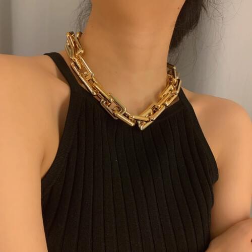 CWEEL Fashion Choker Necklace For Women Chains On The Neck Punk Statement Vintage African Gold Color Boho Accessories Party Gift