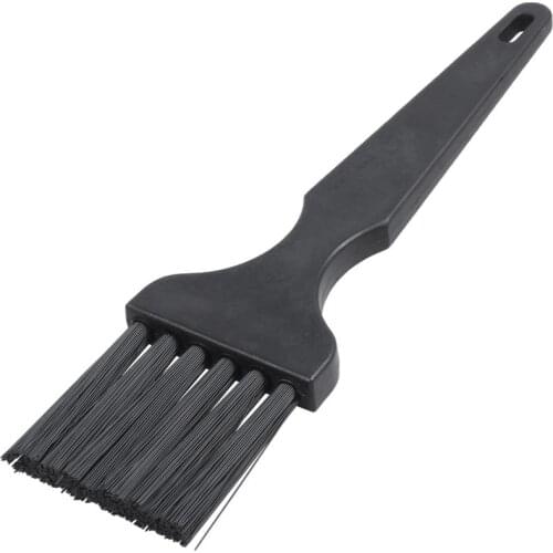 Black 4 x 4cm Plastic Flat Handle Anti Static ESD Brush