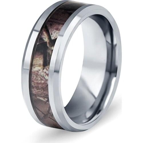 Europe and America Tungsten Gold Mens Ring Business Tungsten Steel Ring Jewelry Simple Fashion Glossy Hot Sale