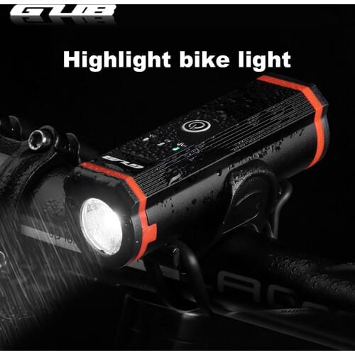 GUB 400 Lumens USB Rechargeable Waterproof Bicycle Headlights 2200mAH LED Lamp MTB Road Bike Front Handlebar Cycling Accessories
