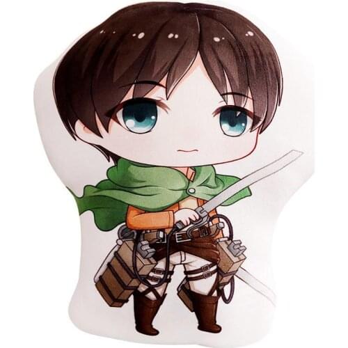 Movies Attack On Titan Manga Peripheral Double Sided Anime Action Figure Plush Doll Eren Mikas Cushion Pillow Stuffed Plush Toy