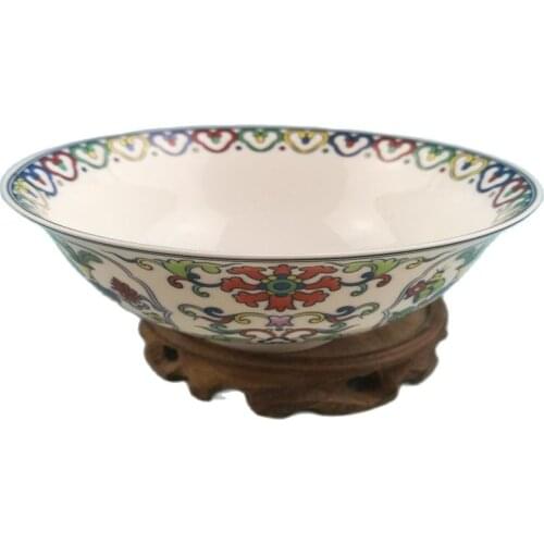 Chinese old porcelain bowl Pastel blue and white porcelain bowl