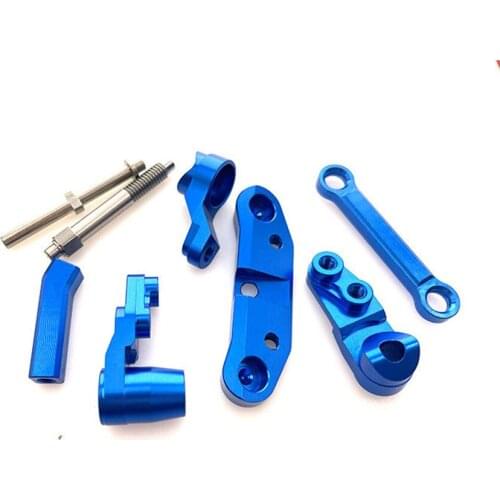 Brushed Steering Group Kit Metal Rear Drive Steering Group Upgrade Parts for 1/10 Losi 22S 2WD SCT RC Car