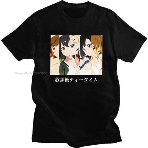 Fashion Musical Anime K-On-Yui Hirasawa T-shirt Men Short Sleeve Japan Music Manga Shirt Summer Tee Cotton Tshirt