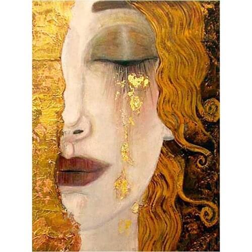 Klimt DIY 11CT Embroidery Cross Stitch Kits Needlework Craft Set Printed Canvas Cotton Thread Home Decoration Wholesale Sell