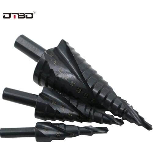 4-12/20/32MM HSS Cobalt Step Drill Bit Set Nitrogen High Speed Steel Spiral For Metal Cone Triangle Shank Hole Metal drills