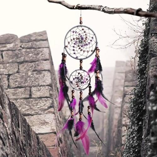Dream Catching Room Wall Hanging Decor Feather Weaving Catching Up The Dream Angle Wind Chimes Exotic Style Religious Mascot
