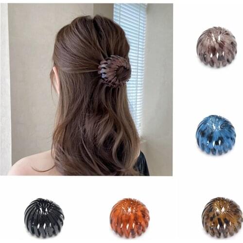 New Fashion Women Bun Hair Claw Horsetail Buckle Hair Clip Bird Nest Expanding Hair Accessories Female Ponytail Hair Accessories