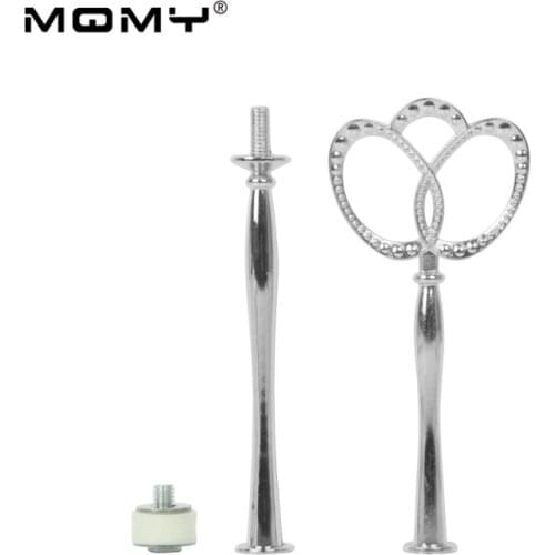 New Crown Style Decorating 2 Tier Dessert Metal Golden Silver Bronze Unique Wholesale Cake Stand Rods for Ceramic Plate