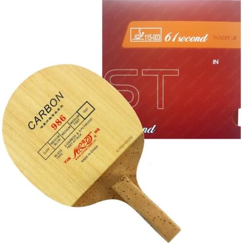 Original Pro Table Tennis PingPong Combo Racket Galaxy 986 Blade with 61second LM ST Rubber Japanese Penhold JS