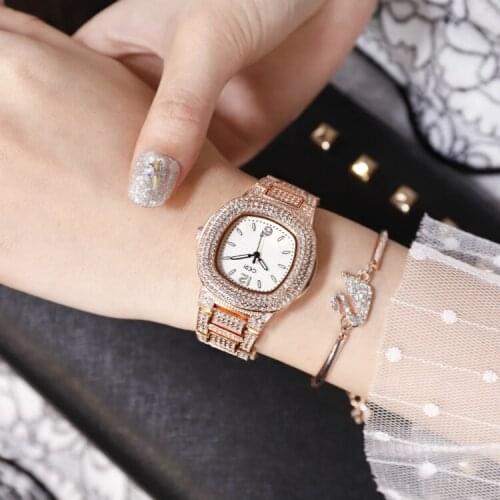 Spring and Summer Fully-jewelled Waterproof Ladies Watches Quartz Watch-Music of The Tide Fashion Push Button Hidden Clasp