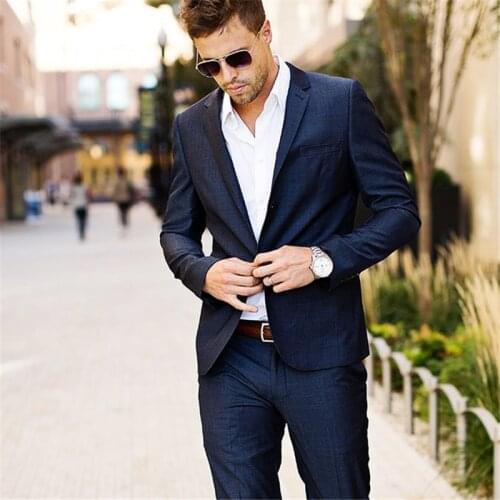 Casual Business Stylish Suits For Men 2Pieces(Jacket+Pant+Tie) Fashion Latest Design Trajes De Hombre Tuxedos Blazer 693