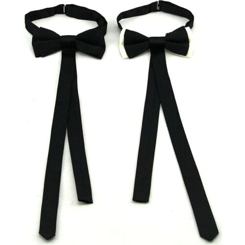 Linbaiway Casual Men Bowtie for Women Butterfly Wedding Ribbon Bow Tie Formal Dress Business Black Bowknot Necktie Custom Logo