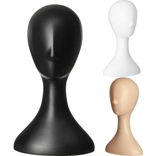 Pro Female Plastic Abstract Mannequin Manikin Head Model Wig Hair Display Stand