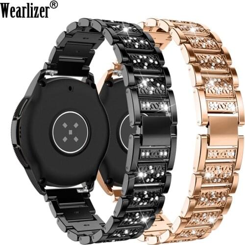 40mm Stainless Steel Band For Galaxy Active2 Watch Crystal Strap Wristband Accessories Band For Samsung Galaxy 42mm/Gear S2