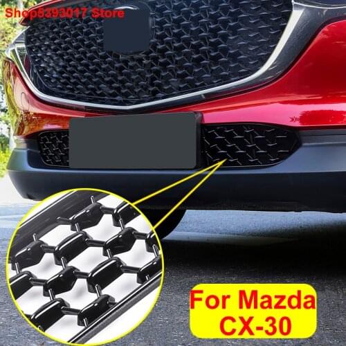 For Mazda CX30 CX 30 CX-30 2020 2021 Car Front Bottom Middle Net 31CM 27CM Front Lower Bumper Grill Grille Cover Accessories