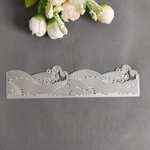 C5AD Sea Waves Shape Carbon Steel Cutting Dies DIY Scrapbooking Photo Album Embossing Paper Cards Making Stencil Decorative