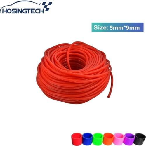 HOSINGTECH- ID 5MM OD 9MM Silicone Vacuum Hose Tubing Silicone Pipe Car Reinforced Modification