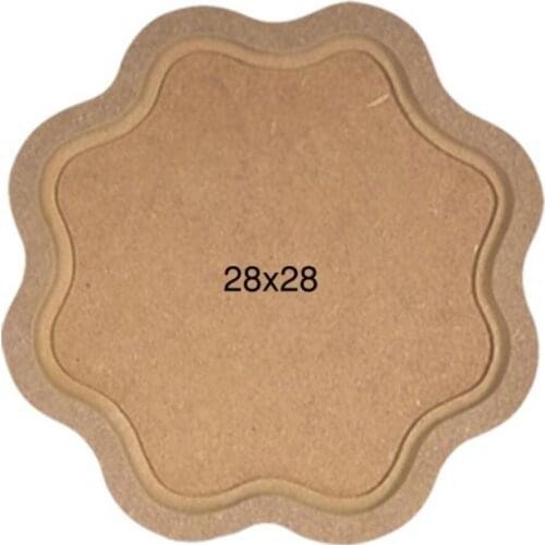 T723 Small 10Mm Daisy Tray, Can Be Painted Mdf Wood Tray
