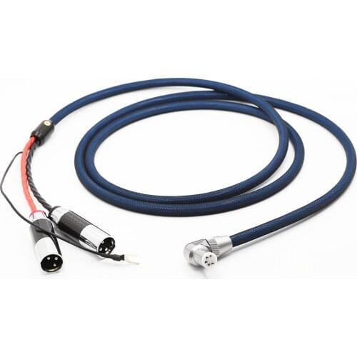 High Quality VIBORG LC803 Tonarm Cable Right Angled 5 Pin DIN XLR Phono Turntables Analog Cable with OFC silver plated cable