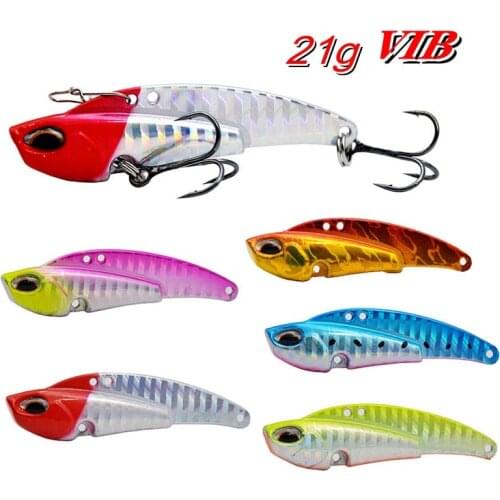 WLDSLURE 21g 3D Eyes Metal Vib Blade Lure Sinking Vibration Baits Artificial Vibe Lure