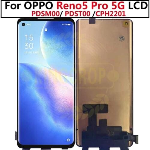 AMOLED For Oppo Reno5 Pro LCD Display Screen+Touch Panel Digitizer For Reno 5 Pro 5G PDSM00 PDST00 CPH2201 Display