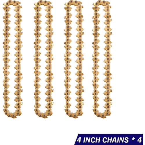 4 Inch Gold Electric Chain 4 Inch Guide for mini Electric Chain Saw for Logging and Pruning Chainsaw Parts