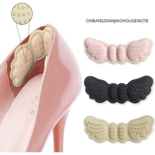 1Pair High Heel Insoles Butterfly Adjust Size Heel Liner Grips Protector Sticker Heel Pad Foot Care Anti Keep Abreast Heel Pads