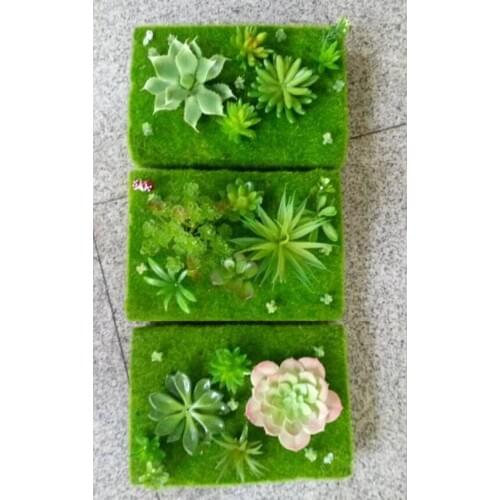 1 Piece 38*25cm Bushy Artificial Plastic Green Moss Grass Lawn Turf Landscape Decoration For Wedding Home Office Decoration