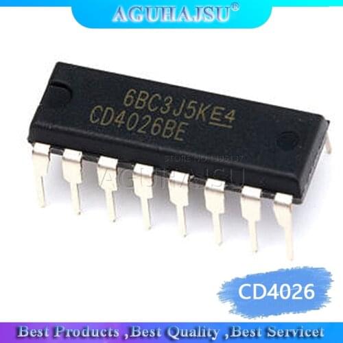 1pcs/lot CD4026 CD4026BE 4026 IC CMOS Counters Decade/Divider DIP-16